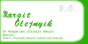 margit olejnyik business card